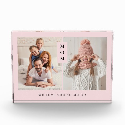 Voor mam | Blush roze Fotoblokken (Voorkant)