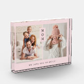 Voor mam | Blush roze Fotoblokken (Links)