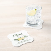 Voor mam Floral Inspirerend Quote Kartonnen Onderzetters (Insitu)