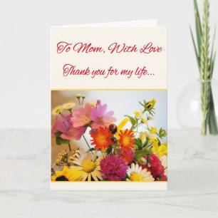 Voor mam, met liefde bedankkaart