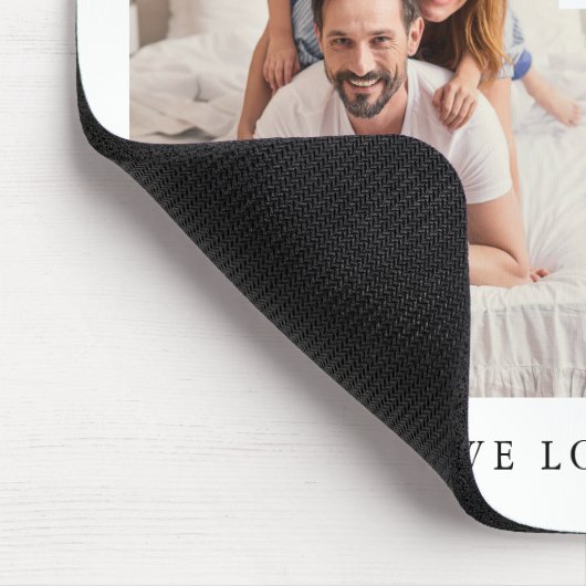 Voor mam | Modern twee fotoraster Muismat (Hoek)