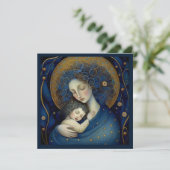 Voor mam op Moederdag. Kaart moeder en dochter (Staand voorkant)