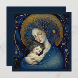 Voor mam op Moederdag. Kaart moeder en dochter