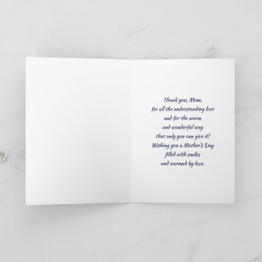 Voor mam op Moederdag moeder en dochter Kaart (Binnen)