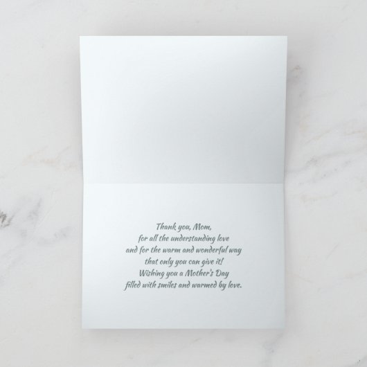 Voor mam op Moederdag.  Rozen Kaart (Binnen)