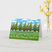 Voor Mama Birthday Cute Bunny met Daisy Kaart (Gele Bloem)