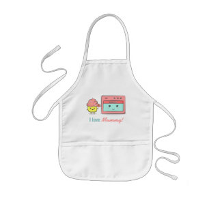 Voor mama - Cute cupcake presenteert bloem aan ove Kinder Schort