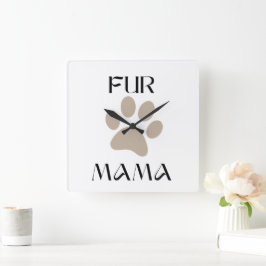 Voor Mama, Dierenliefhebber Moederdag & Verjaardag Vierkante Klok