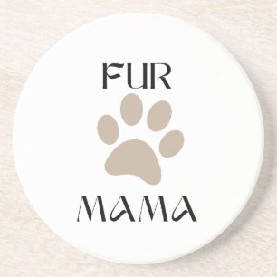 Voor Mama, Dierenliefhebber Moederdag & Verjaardag Zandsteen Onderzetter