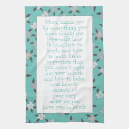 Voor mama gepersonaliseerd met je eigen woorden va theedoek