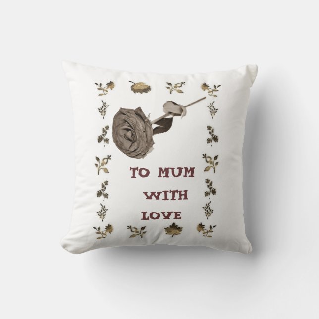 Voor mama met liefdeskussen kussen (Voorkant)