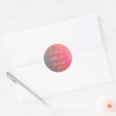 Voor mama met liefs Roze & Turkoois geschenketiket Ronde Sticker (Envelop)
