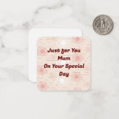 Voor mama notitiekaartje (Voorkant / Achterkant in situ)