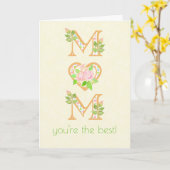 Voor mama op Moederdag met Rosebuds Kaart (Gele Bloem)