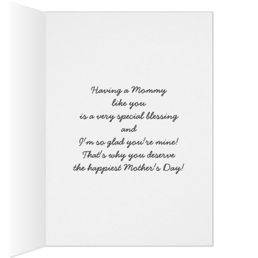 Voor mama op Moederdag. Zoete teddybeer (Binnen (Rechts))