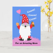Voor mama Valentijn's Day Schattigee Gnome Chocola Kaart (Gele Bloem)