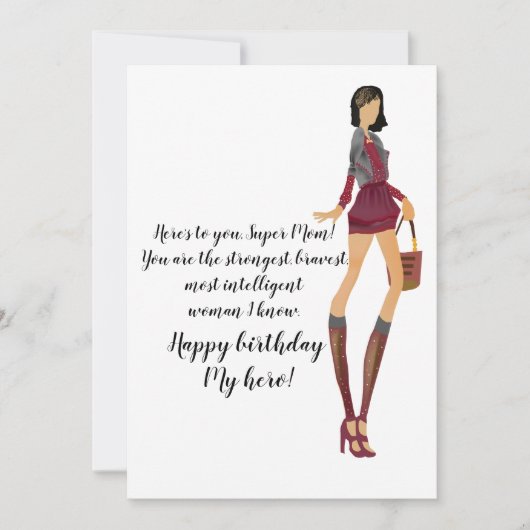 Voor Mam's verjaardag Kaart (Voorkant)