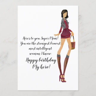 Voor Mam's verjaardag Kaart