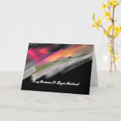 Voor man op Vaderdag Abstract schilderen Kaart (Gele Bloem)