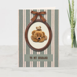 Voor man op Vaderdag Leuke Teddy Bears Kaart