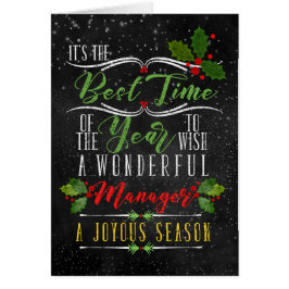 voor Manager Best Time of Year Kerstmis Chalk