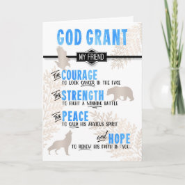 voor Mannelijke Vrienden die Kankerblauwe gebeden Kaart