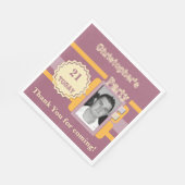 Voor mannen 21 hedendaagse fotonaam bruin feest servet (Hoek)