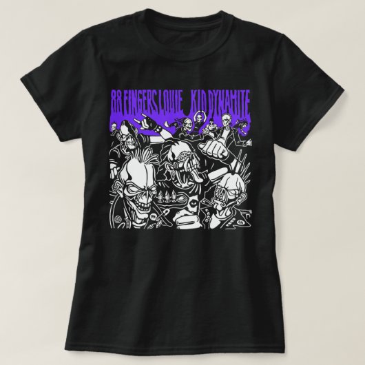 voor mannen 88 ingers Louie en Kind dynamiet T-shirt (Design voorkant)