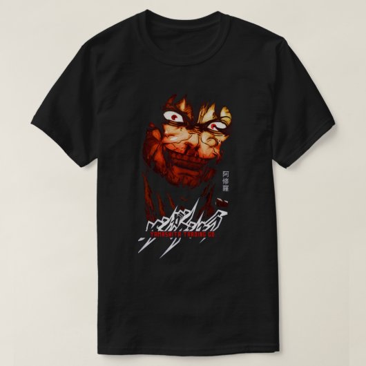 Voor mannen: Asura Japan Anime Geweldige voor muzi T-shirt (Design voorkant)