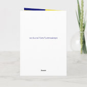 Voor mannen blauw en geel met een naam Verjaardag Kaart (Achterkant)