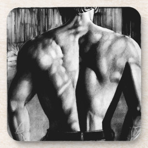 Voor mannen Elegant Masculine Art Male Bodybuilder Bier Onderzetter