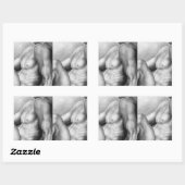 Voor mannen Fine Art Mannelijk Model Lichaamsbouwe Rechthoekige Sticker (Vel)