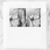 Voor mannen Fine Art Mannelijk Model Lichaamsbouwe Rechthoekige Sticker (Tas)