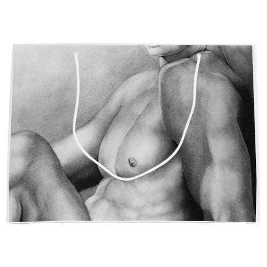 Voor mannen Nude-Male Bodybuilder Art Elegant Groot Cadeauzakje (Voorkant)