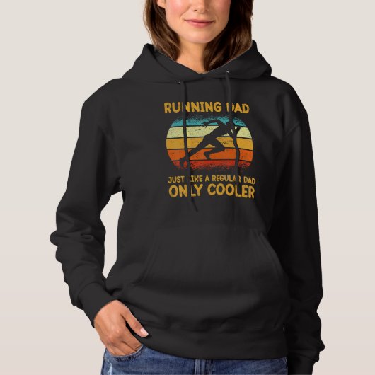 Voor mannen Pa Marathon Runner Coach Marathonloopb Hoodie (Voorkant)