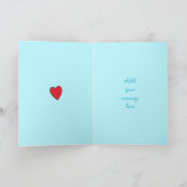 Voor mannen Papa foto blauw en rode verjaardag gro Kaart (Binnen)