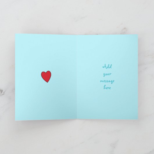 Voor mannen Papa foto blauw en rode verjaardag gro Kaart (Binnen)