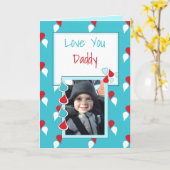 Voor mannen Papa foto blauw en rode verjaardag gro Kaart (Gele Bloem)