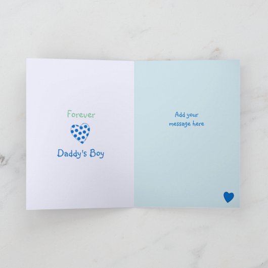 Voor mannen Papa van kleine jongen verjaardag groe Kaart (Binnen)