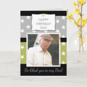 Voor mannen Papa Verjaardag Foto begroeting Kaart (Gele Bloem)