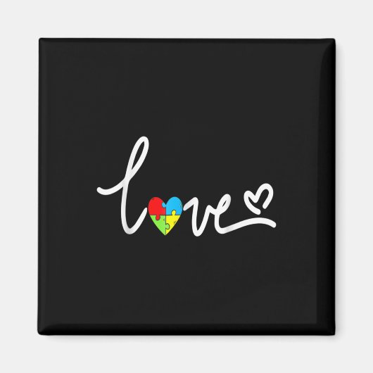 Voor mannen T-shirt ter bewustmaking van de autism Magneet (Voorkant)