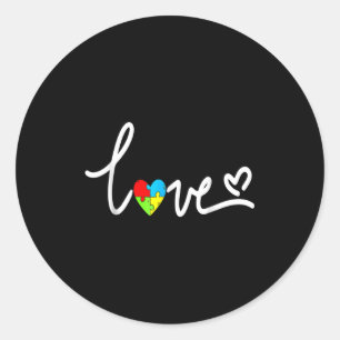 Voor mannen vrouwen Autisme bewustzijn Tee Plus Si Ronde Sticker
