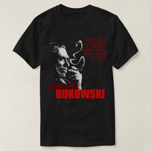 Voor Mannen vrouwen Charles Bukowski Idol T-shirt (Design voorkant)