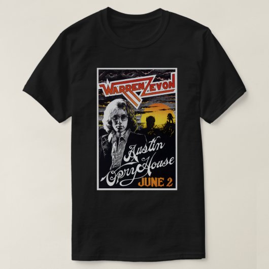 Voor mannen Warren Art Zevon Retro  T-shirt (Design voorkant)