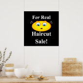 Voor matte Poster van echte haircut-verkoop (Keuken)