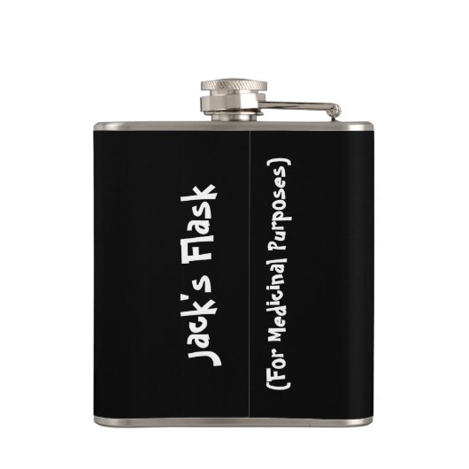 Voor medicinale doeleinden (personaliseren) - kolf heupfles (Achterkant)