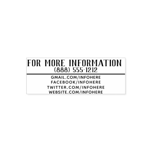 Voor meer informatie  zelfinktende stempel (Design)