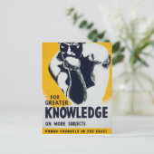 Voor meer kennis briefkaart (Staand voorkant)