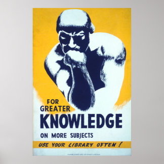Voor meer kennis - Gebruik vaak uw bibliotheek Poster