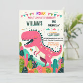 voor meisje kinder schattige jongens T drie 3 rex Kaart (Staand voorkant)